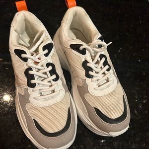 TOPSHOP tennis shoes, white, great condition!